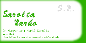 sarolta marko business card